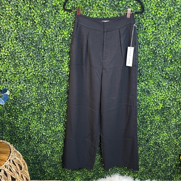 Nwt Anthropologie bishop +‎ young Elegant Black Trousers wide leg pants - Picture 3 of 11